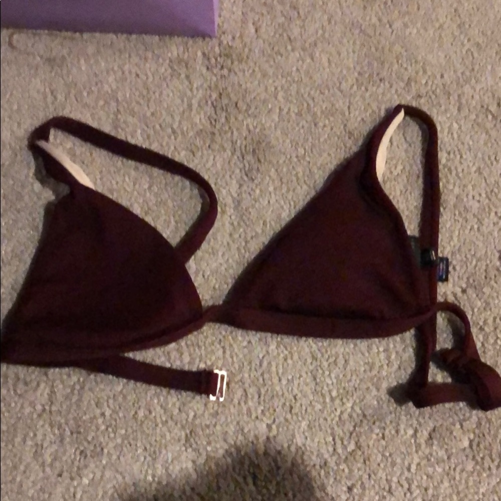 Maroon bikini top